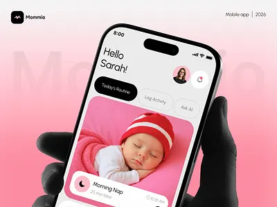 Parenting App Design | Family App | Baby Care App UI UX Design ai app ai parent app app ui app ui ux baby app baby care app baby tracker child app child care app daycare app family app ios app design kids app kids care app mobile app mobile app ui parent app parenting app