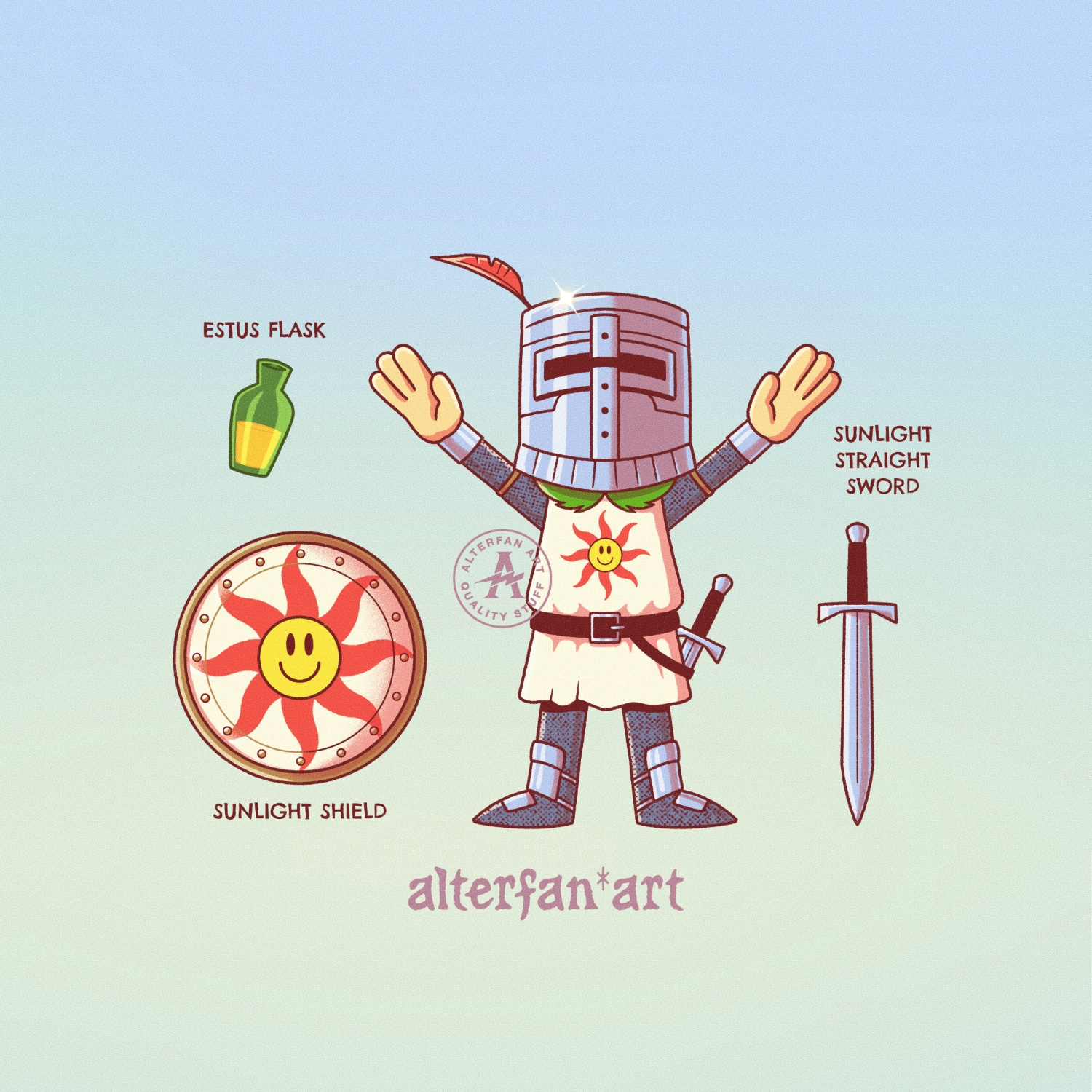 SOLAIRE OF ASTORA alterfan alterfan art artist character coverart dark souls darksouls design illustration knight solaire solaireofastora vector