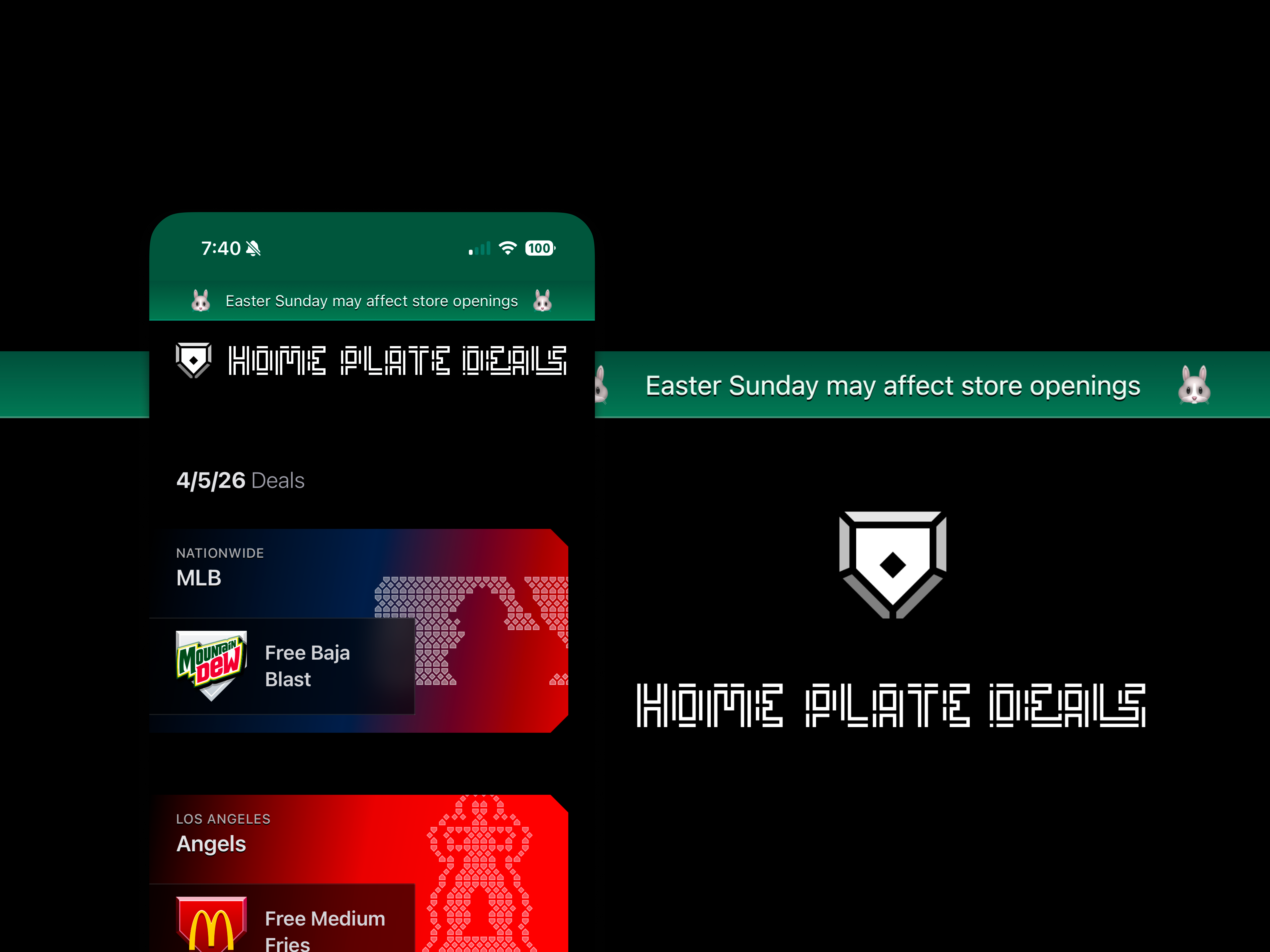 Home Plate Deals Easter Alert Banner