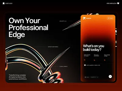 KaultAI Landing Page — Autonomous AI Workflow 3d landing page ai landing page ai startup website animation bento grid landing page dark mode landing page developer tool landing page digital product website landing page landing page design premium landing page saas landing page saas website tech landing page ui ui ux design website web design landing page webdesign website
