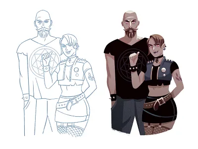 Vamps! character design goth illustration vampire