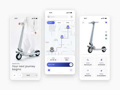 ZoXo: Ride Booking App ai cab service ev map view minimalist app mobile app modern onboarding ride booking app tracking app ui ux