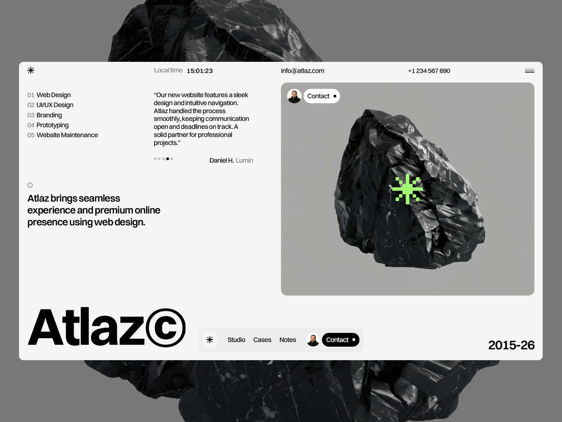 Atlaz agency agency website creative agency creative agency website digital agency digital agency website framer modern website ui uiux web design website design
