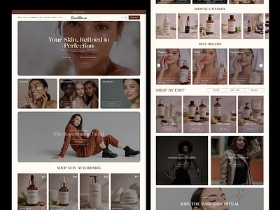 BareSkin — Skincare Landing Page UI beauty beauty website branding clean ui creative design design system ecommerce figma figma design landing page modern ui product design responsive design skincare trending design ui ui design ux design web design websitedesign