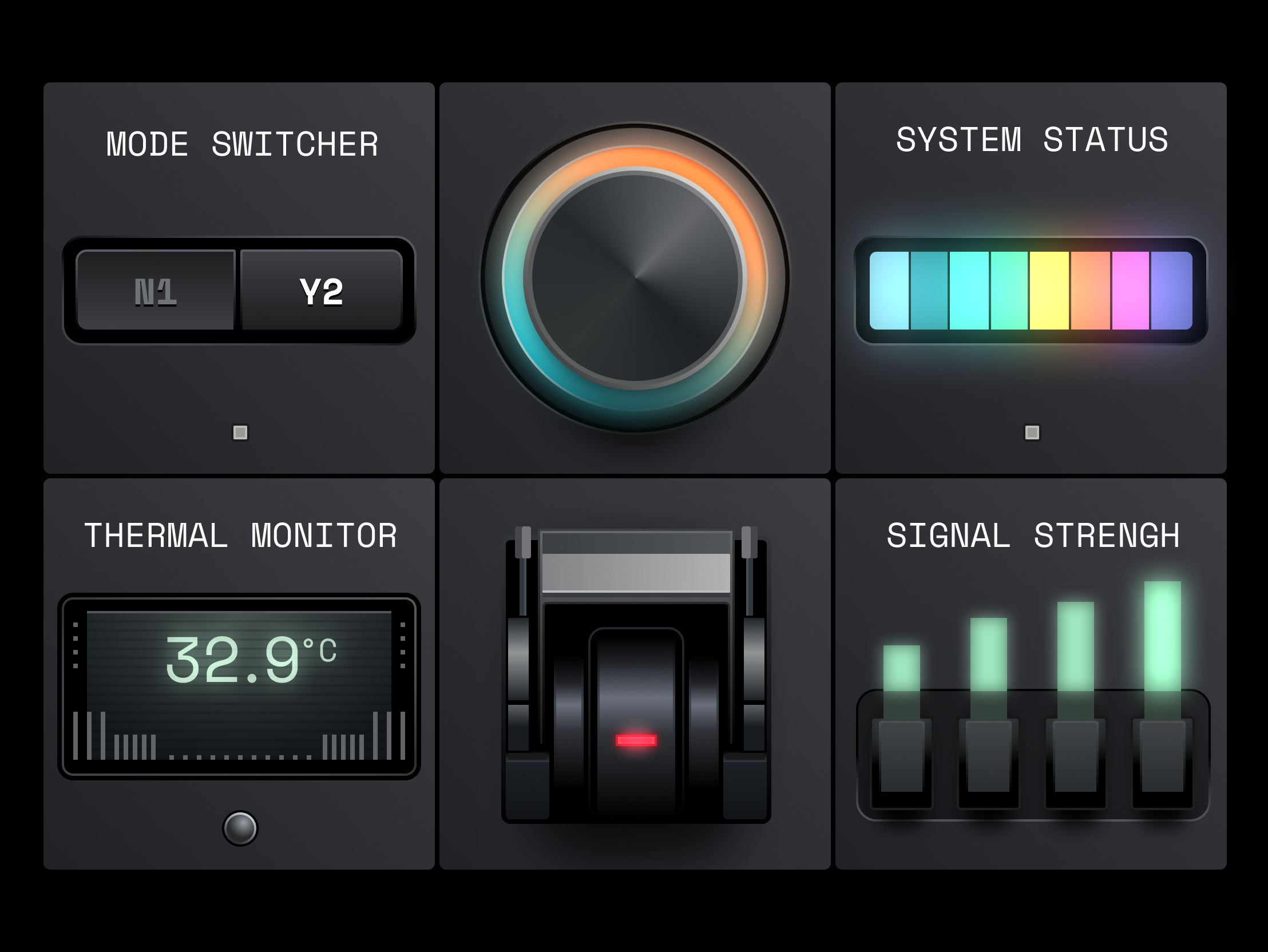 Retro Futuristic Control Panel UI Vol. 1