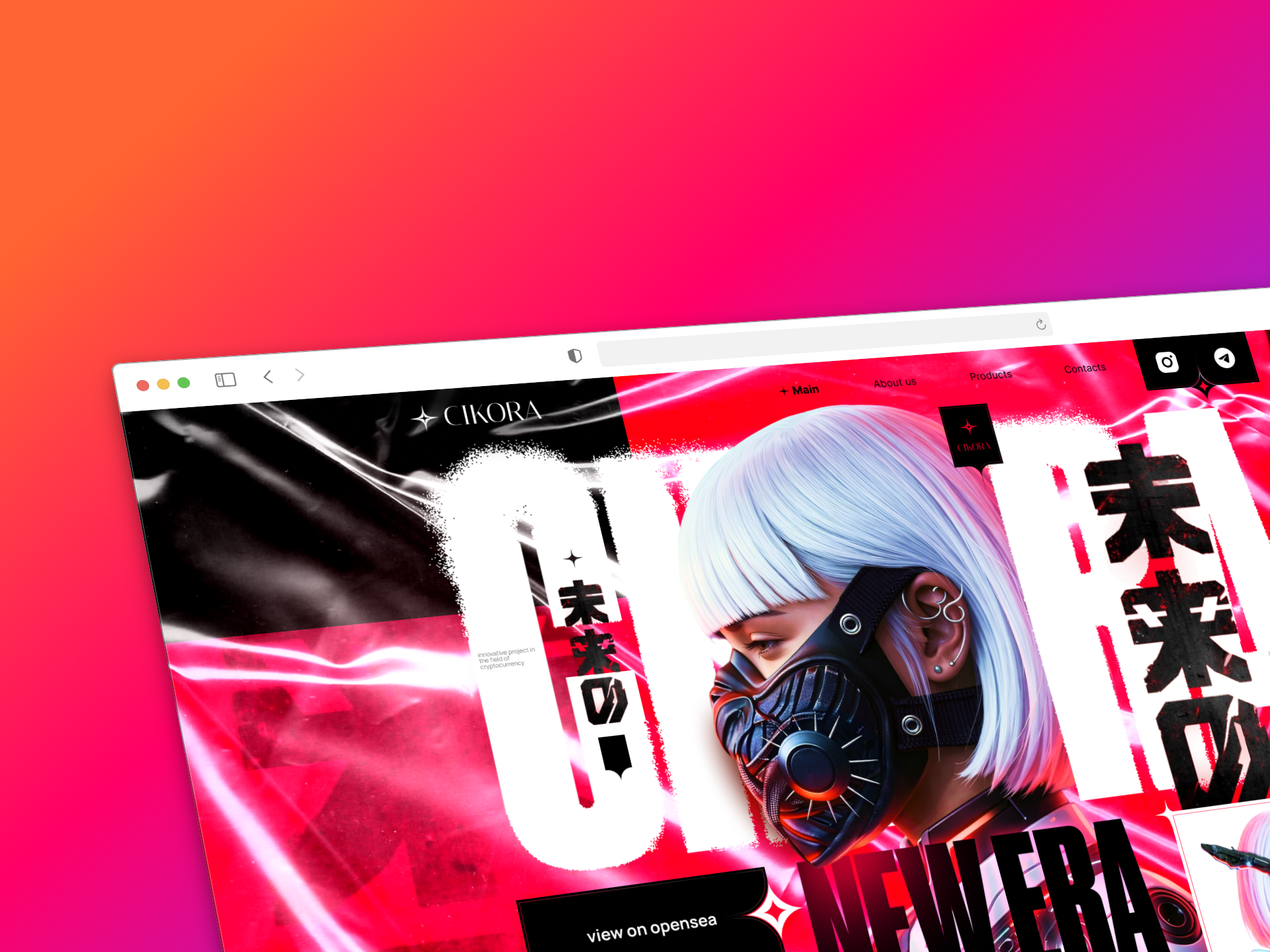 Project CIKORA creative graphic design landing uiux design