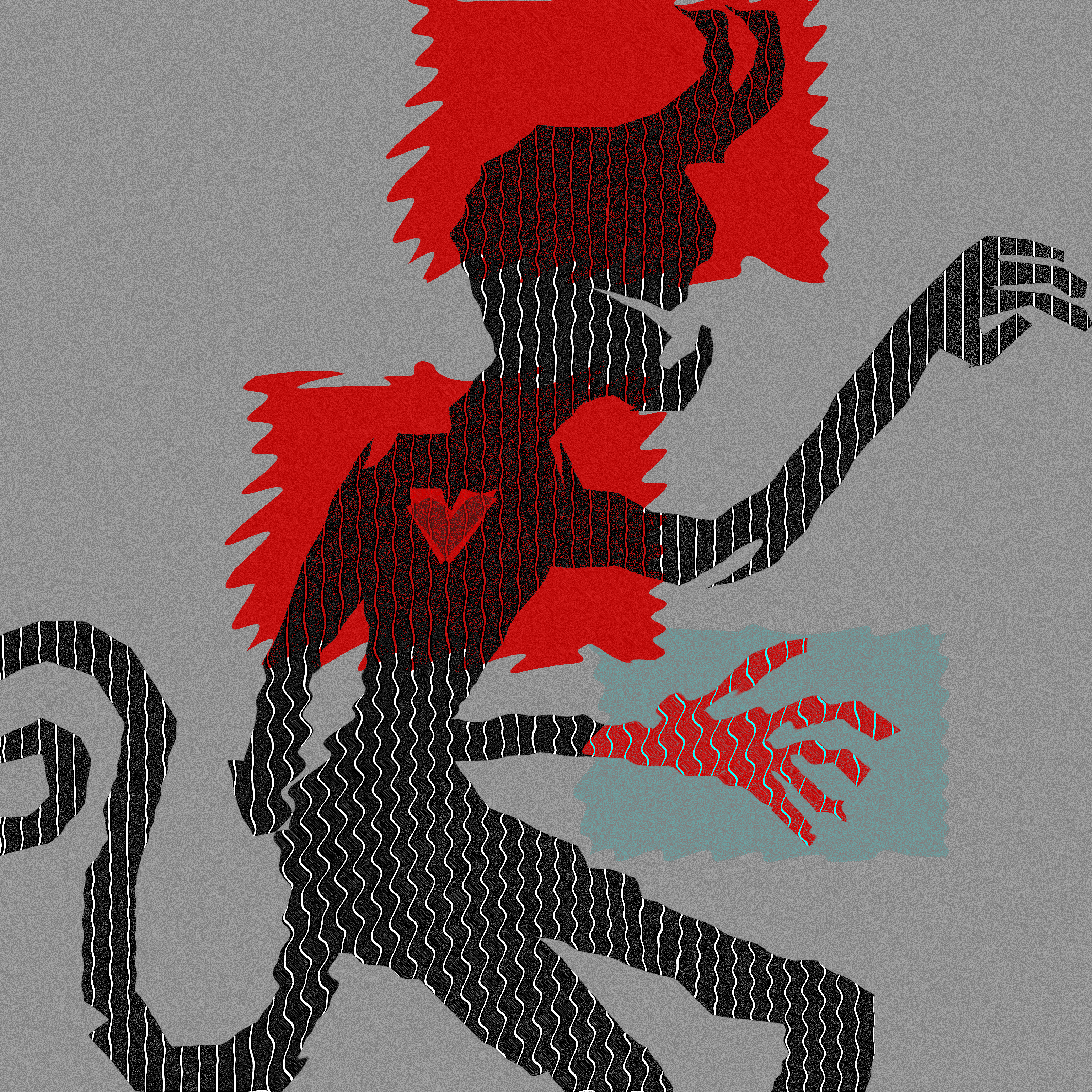 Just a creature abstract art creature graphic design hellboy red strange vector