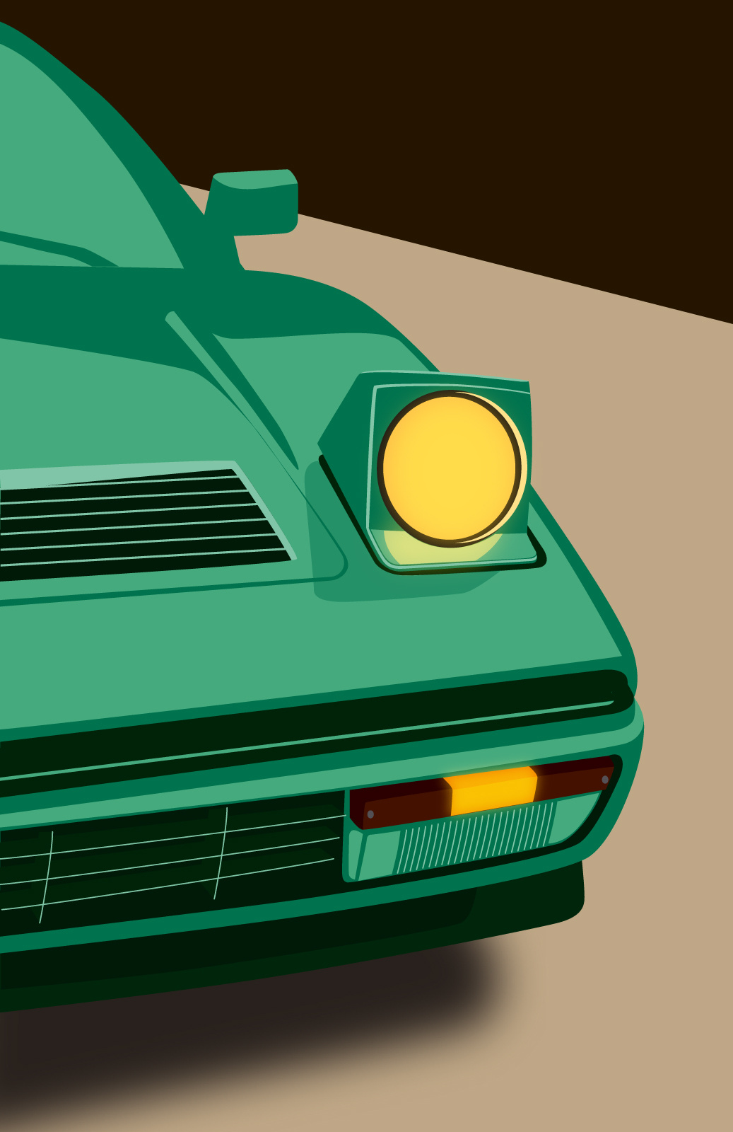 Ferrari black blue car cardesign design ferrari graphic illustration pastel vector