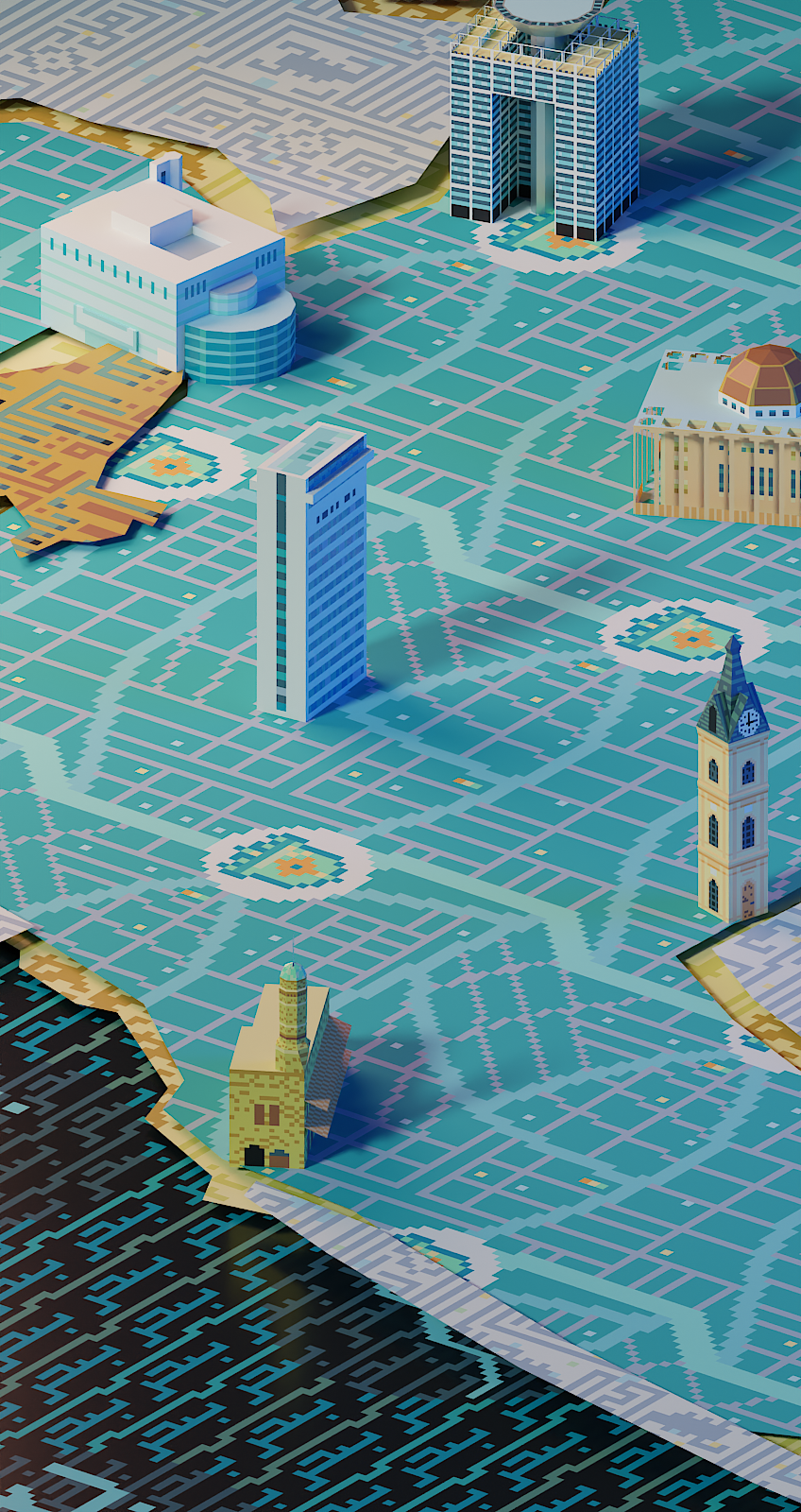 Tel Aviv-Yafo Building Renders 3d animation architecture building design game low poly mobile video