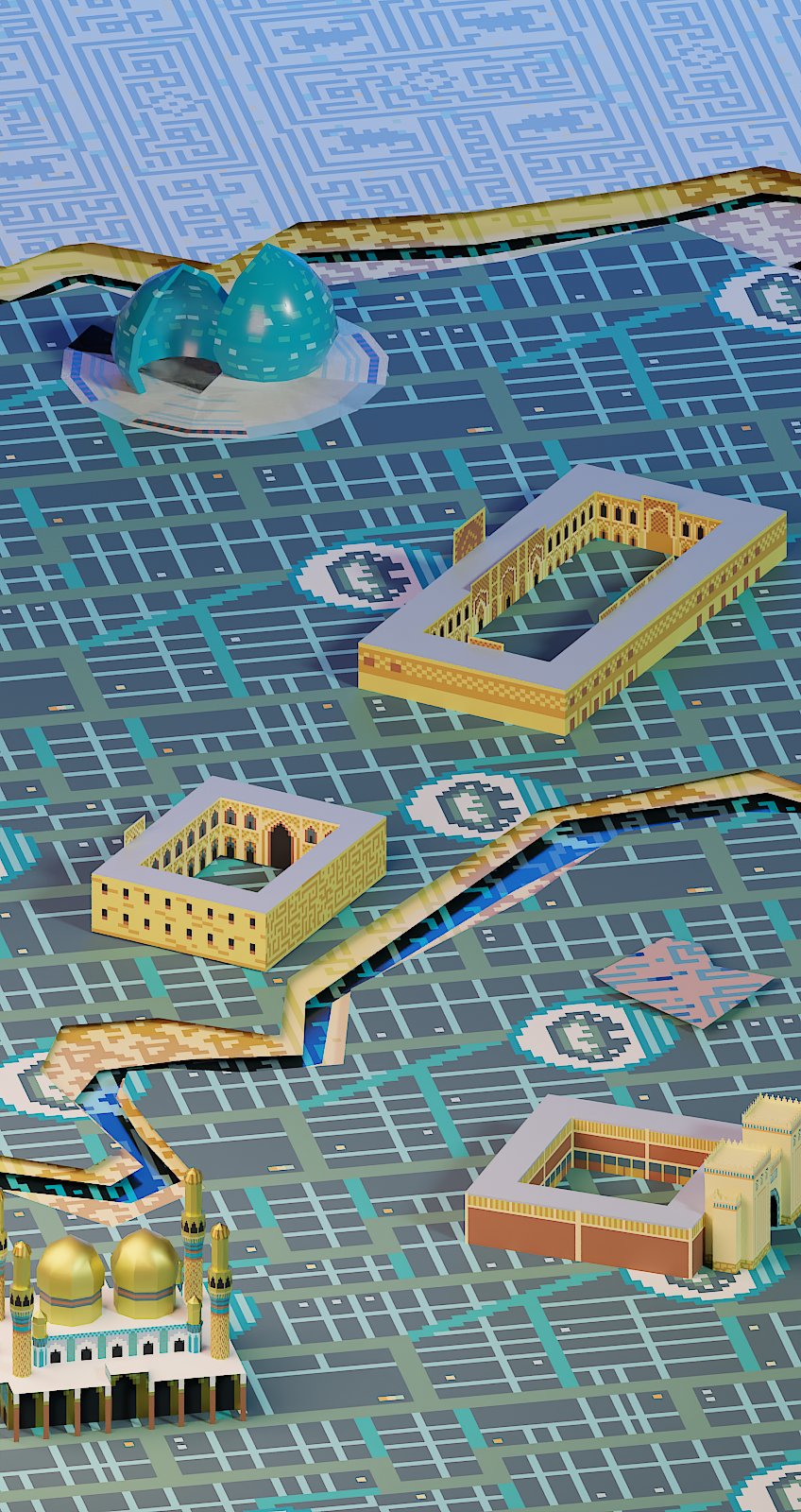 Baghdad Building Renders 3d animation architecture building design game low poly mobile video