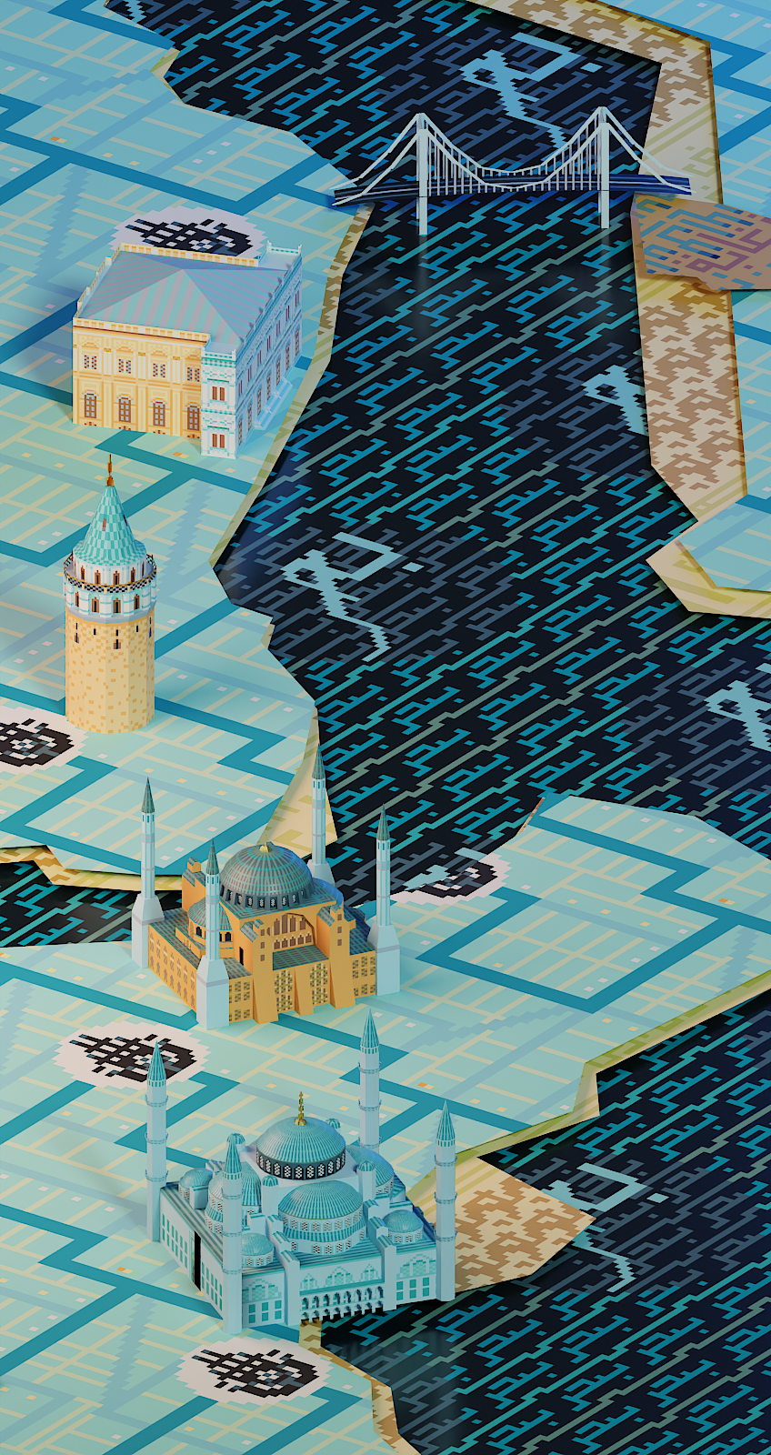 Istanbul Building Renders 3d animation architecture building design game low poly mobile video