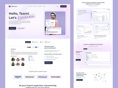 Project Management SaaS Landing Page ai saas daily task management productivity project management saas saas landing page software management task management task manager team team work web3