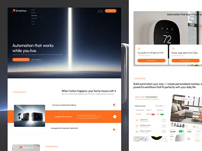Smartiva - Smart Home Automation Experience home landing page smarthome technology tools uiux web website website design