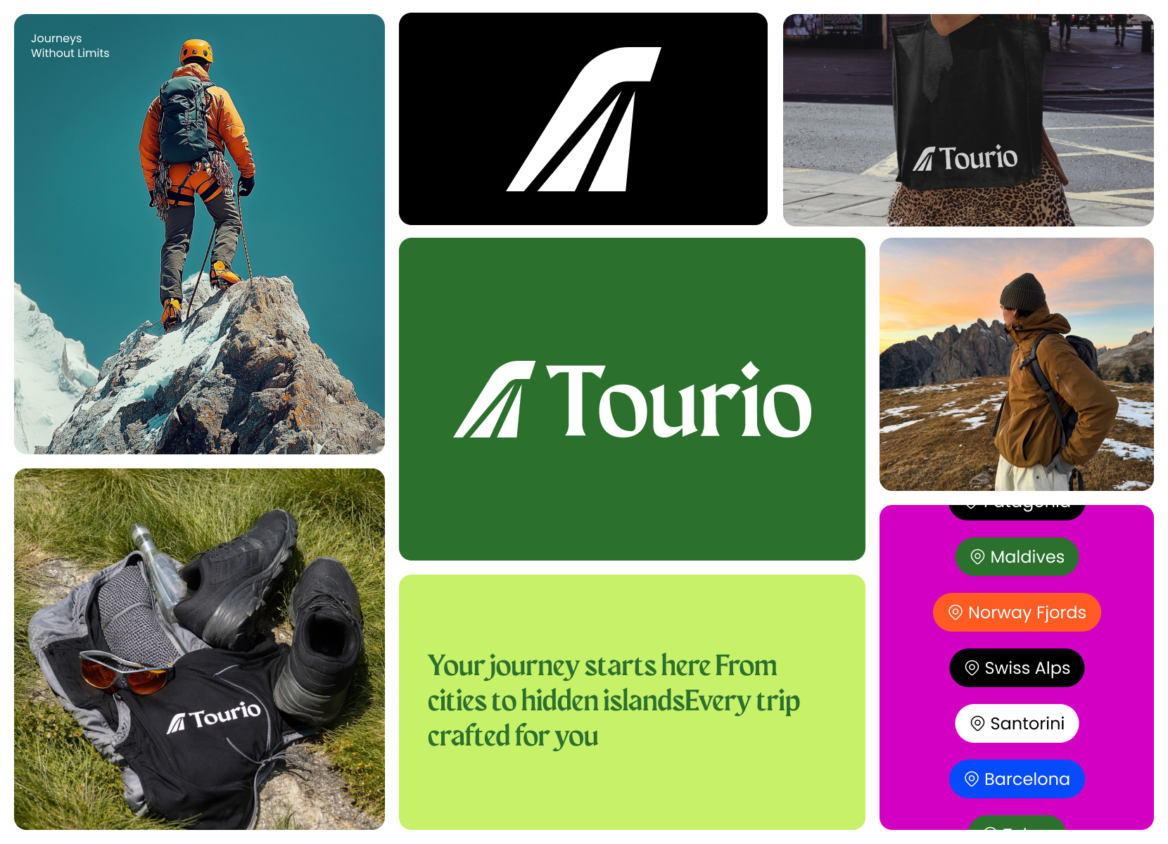 Tourio - Adventure Travel Branding
