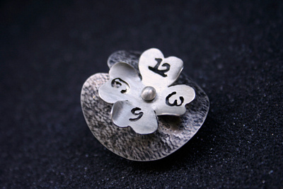 Flower Clock Ring handmadejewelry jewelrymaking ring riveting silver