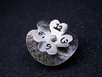 Flower Clock Ring handmadejewelry jewelrymaking ring riveting silver