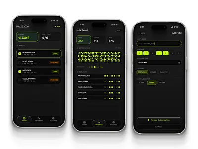 Mobile App UI Design - Habit Tracker App figma figma design graphic design habit tracker app logo mobile app mobile ui product design ui ui design ui ux ux design