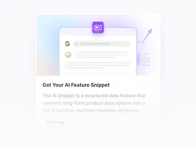 In-app UI Card - AI Feature Snippet ai bento bento card cards design ecommerce flat product design shop shopify ui ui cards uiux web design