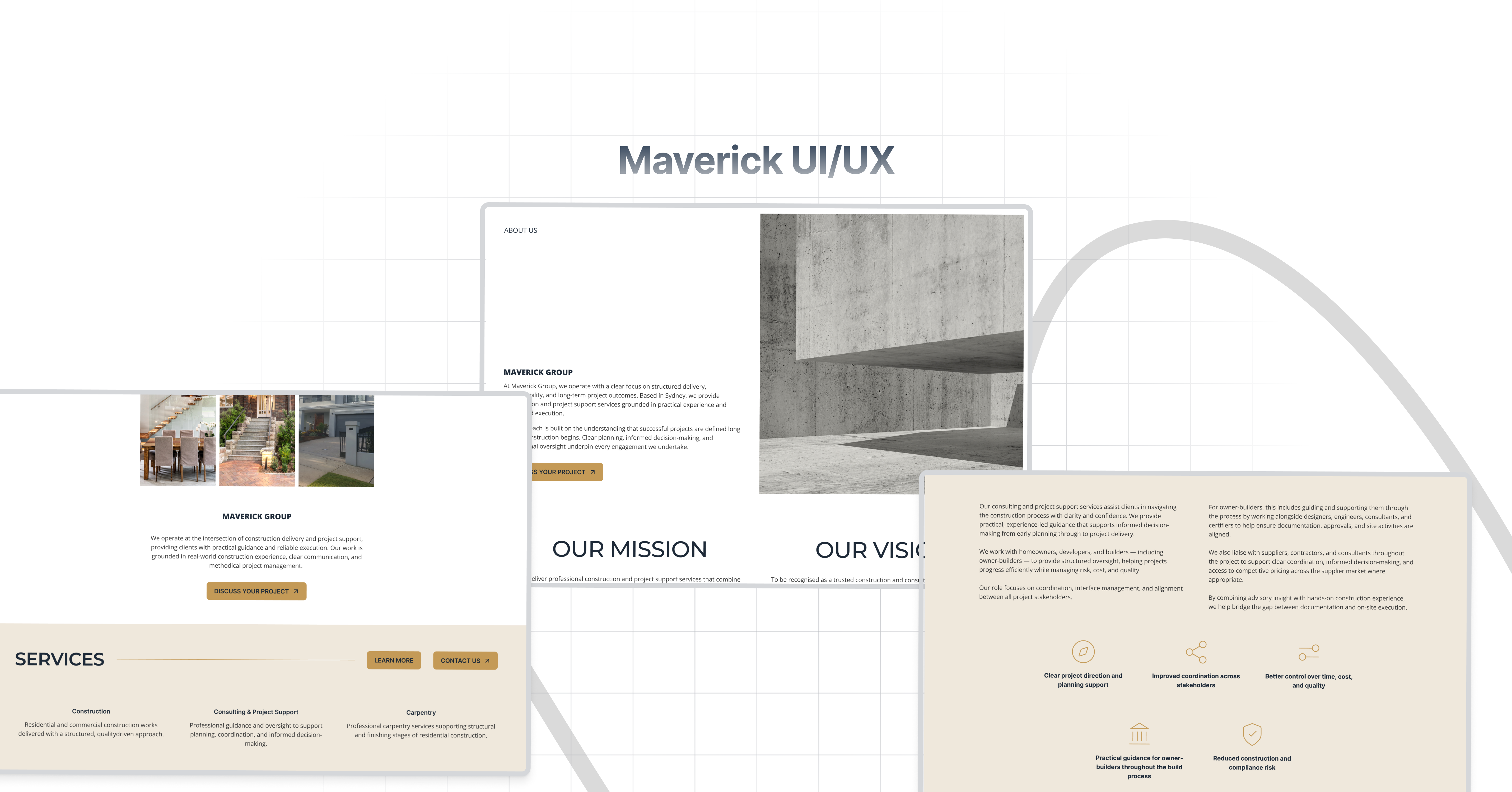 Maverick Group | Construction & UI/UX Brand Identity