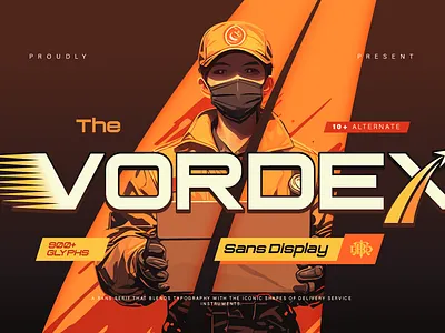 Vordex branding custom font delivery font display font font font style free font futuristic font gaming font headline font industrial font logistic font logo font logotype poster font professional font sans serif shipping font tech font warehouse