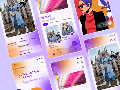 Fashion E-commerce Mobile App app apps banner design ecommerce graphic design instragram post social media ui ui design ux ui