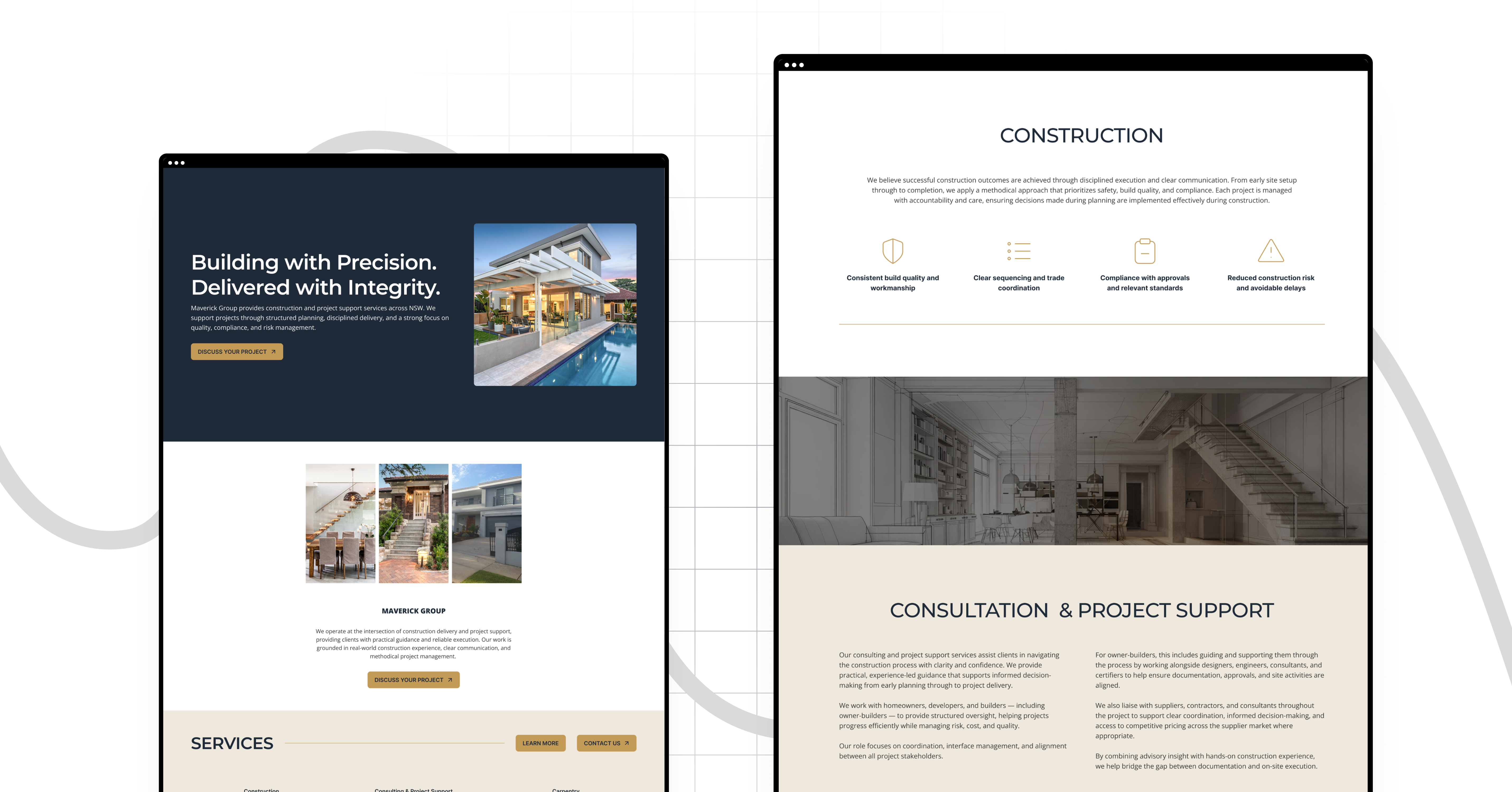 Maverick Group — Building with Precision (Web Concept)