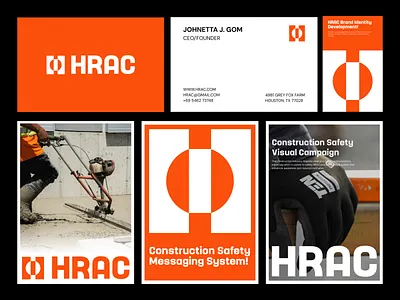 HRAC Logo Design, Brand Identity brand design brand identity branding construction construction logo h h logo identity lettermark logo logodesign logomark mark minimalist logo monogram real estate logo startup logo tech logo type ui