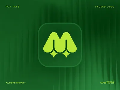 Ai M Logo // For Sale | M Letter Logo, Modern Minimalist M Logo abcdefghijklmn abstract logo brand branding business logo crypto blockchain fintech geometric gradient logo icon logo logo designer opqrstuvwxyz saas logo simple sparkle star symbol unique logo visual identity