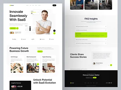AI SaaS Landing Page Design ai design business website clean design convertion design digital product interface design landing page modern ui product design saas saas design startup design tech startup ui design ux design web design web ui website design