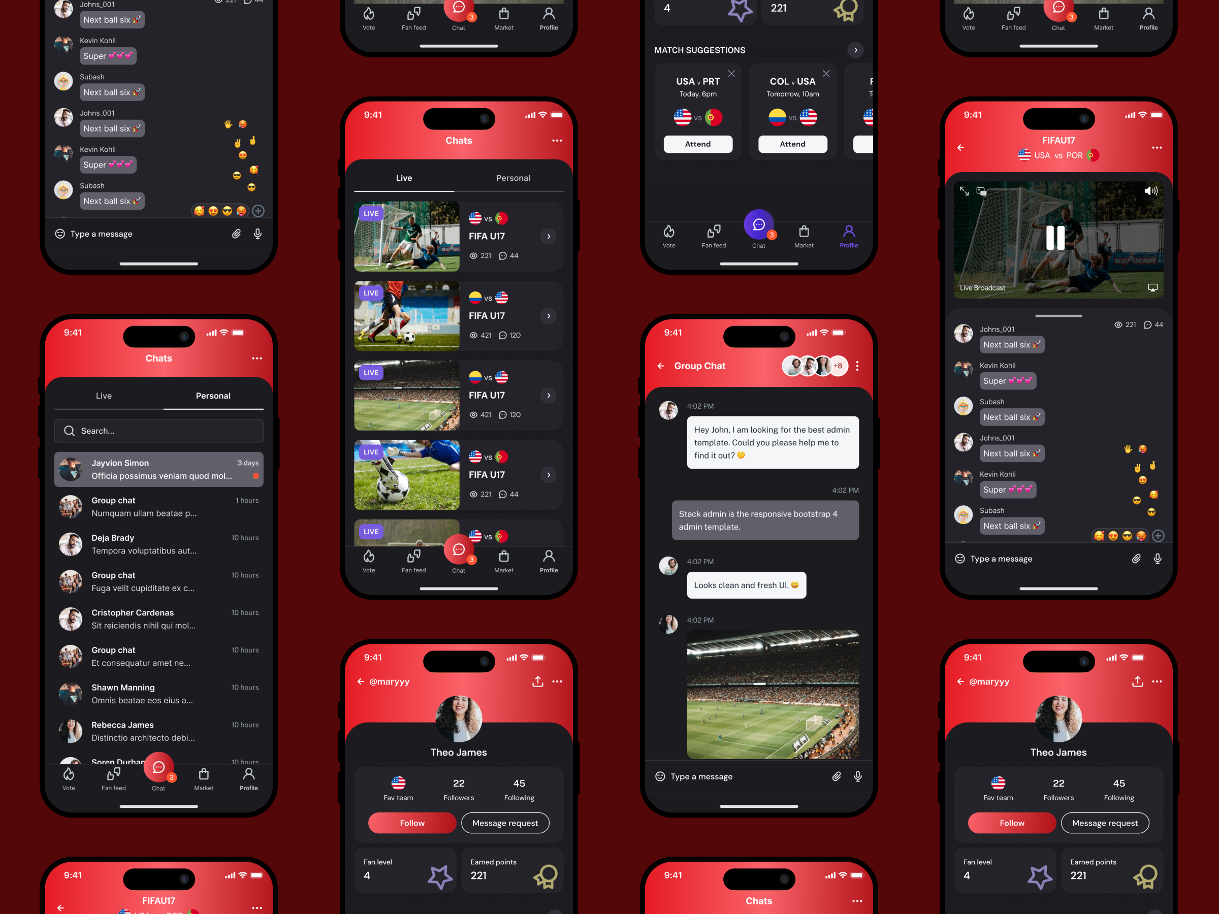 FIFA World Cup 2026 app design concept application chat design football match mobile mobile app platform sport ui uiux ux