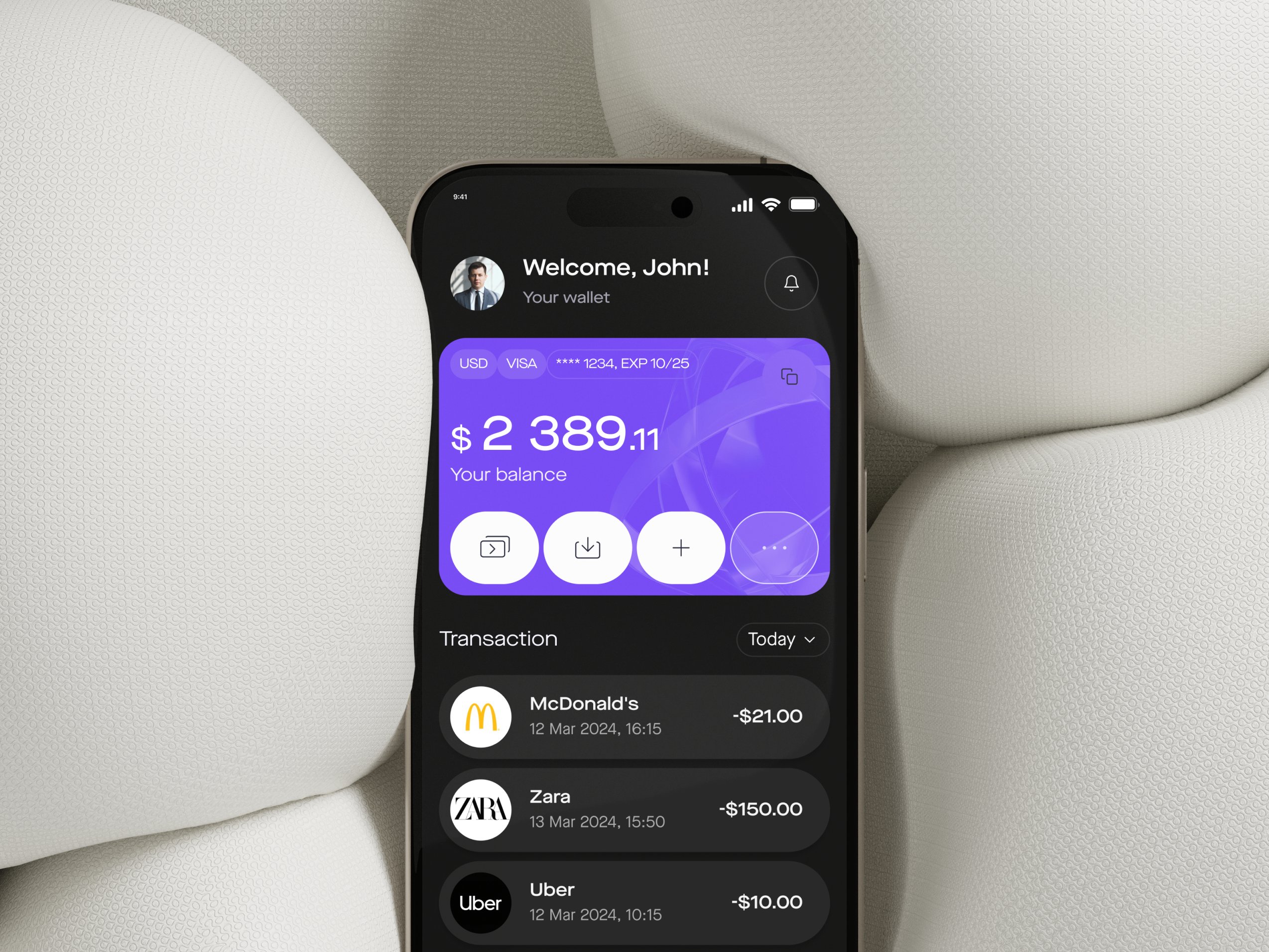 Example of Mobile App Design / From 5 Screens