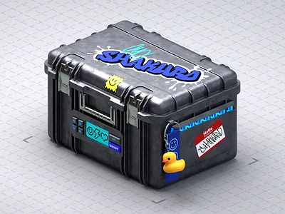 3D Case Illustration 3d box case illustration