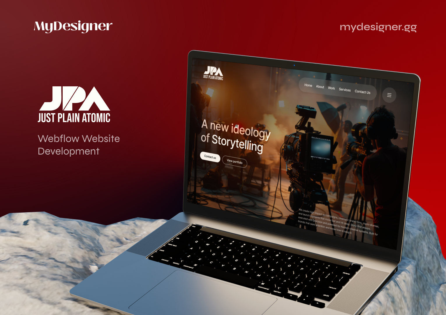 JPA - A New Ideology of Storytelling, Built with Webflow