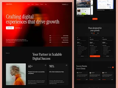 Digital Agency Website Design agency website design digital agency digital agency website landing page topnotch studio ui web web design website design