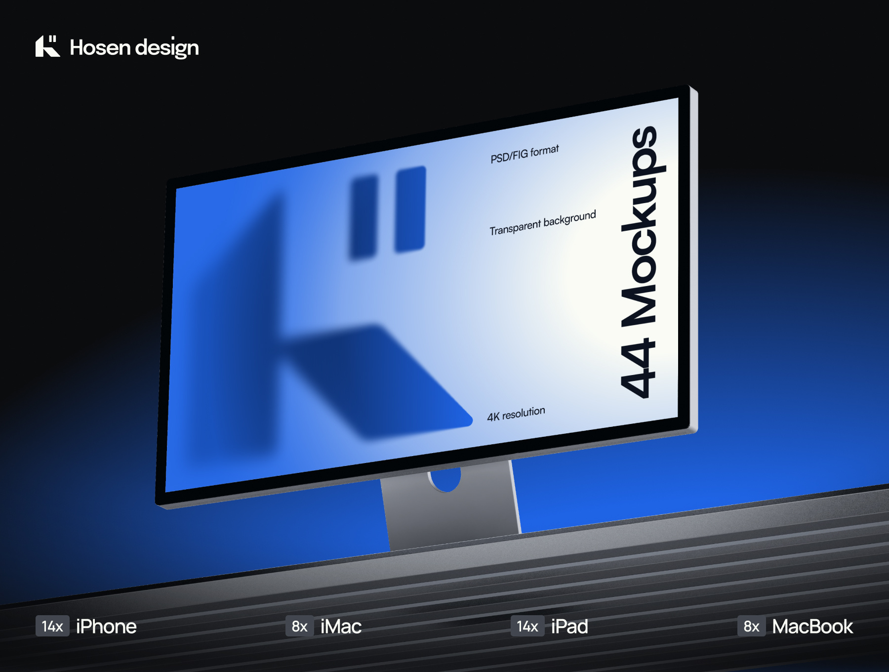 Example of 44 Device Mockups — Metal Pack (Psd&Fig)