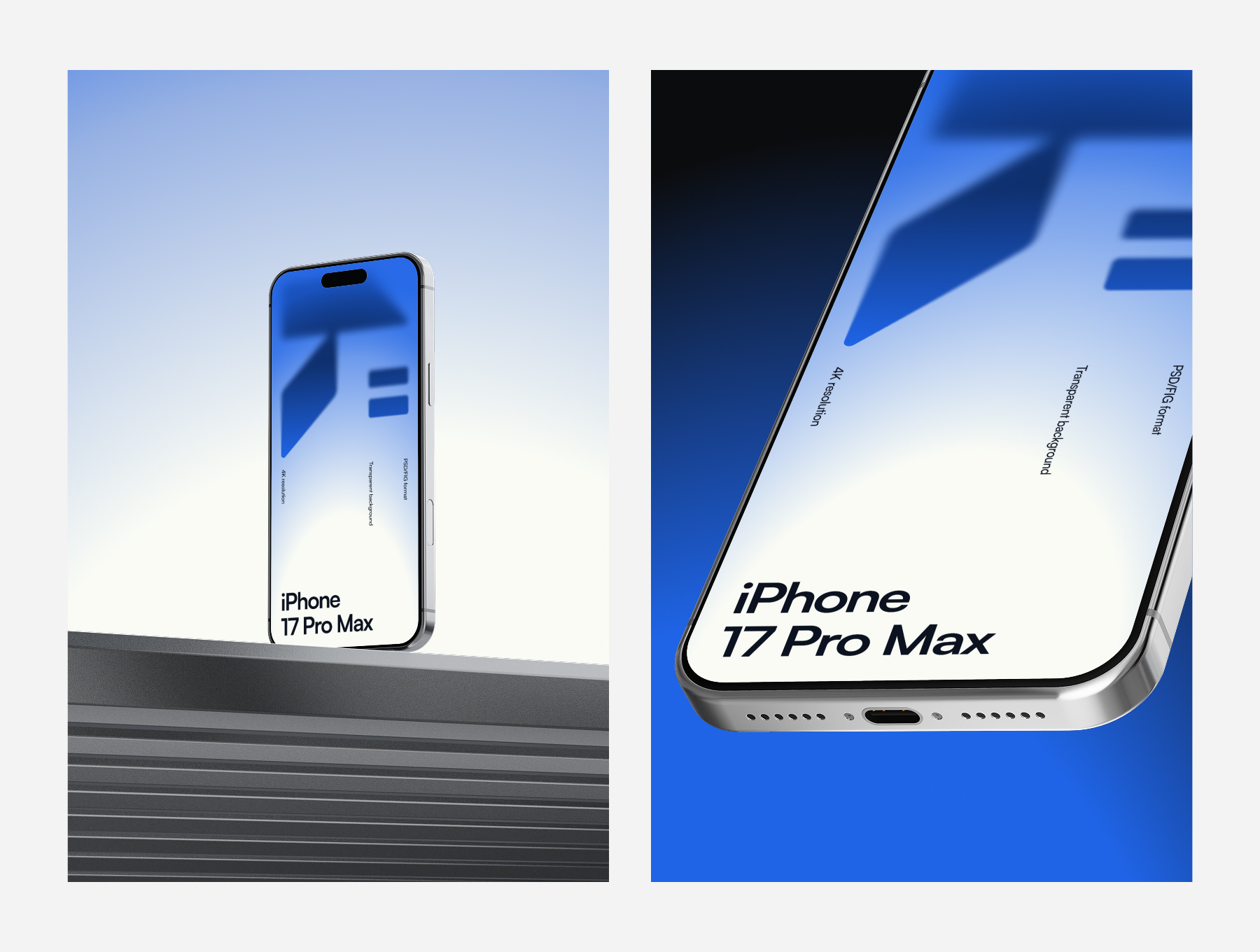 Example of 44 Device Mockups — Metal Pack (Psd&Fig)