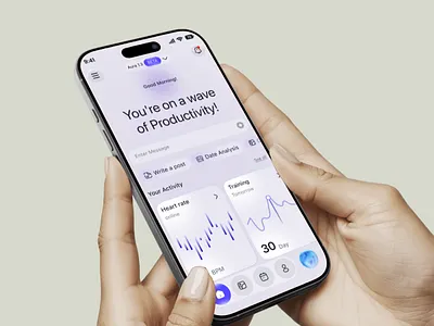 Productivity & Training Tracker Mobile App UI analytics ui app design card ui clean ui dashboard ui data tracking dribbble shot figma design fitness tracker habit tracker health app minimal ui mobile app ui mobile design modern ui productivity app task tracker training app ui inspiration ui ux design