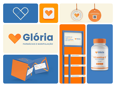 Visual Identity // Glória branding drugstore logo graphic design logo pharmacy visual identity