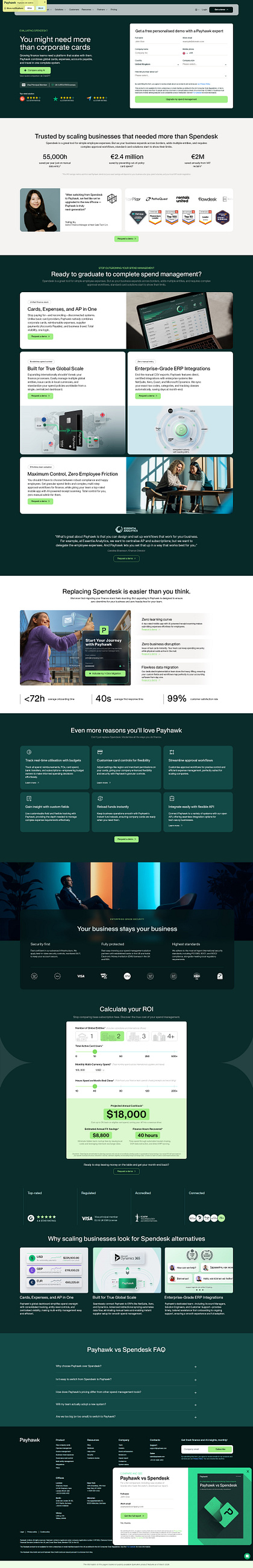 Fintech Landing Page Concept | Competitor Alternatives