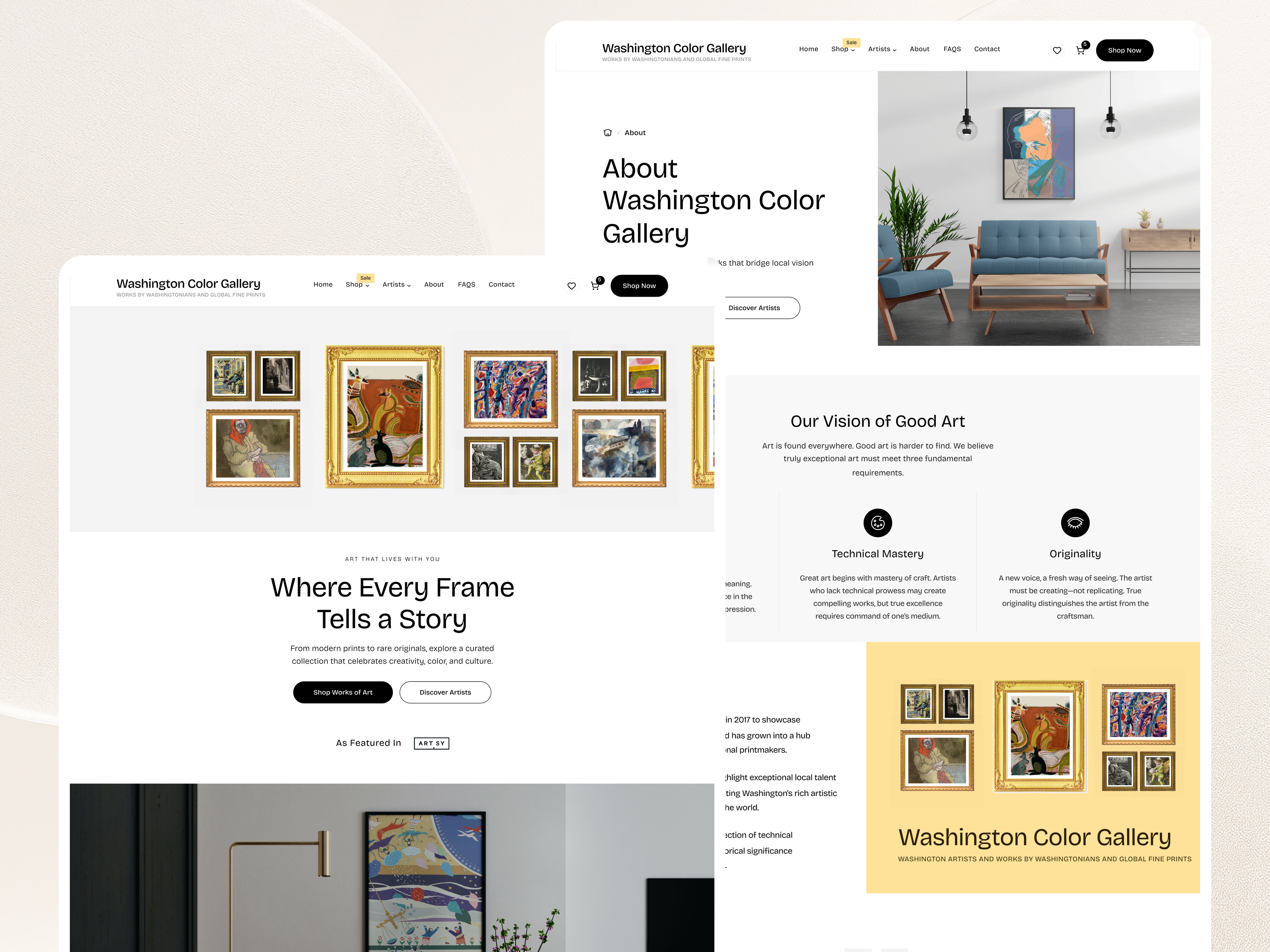 Washington Color Gallery Case Study – WordPress Redesign adobe illustrator design figma infographic landing page uiux uxui visual identity visualdesign web design website website design website development wordpress