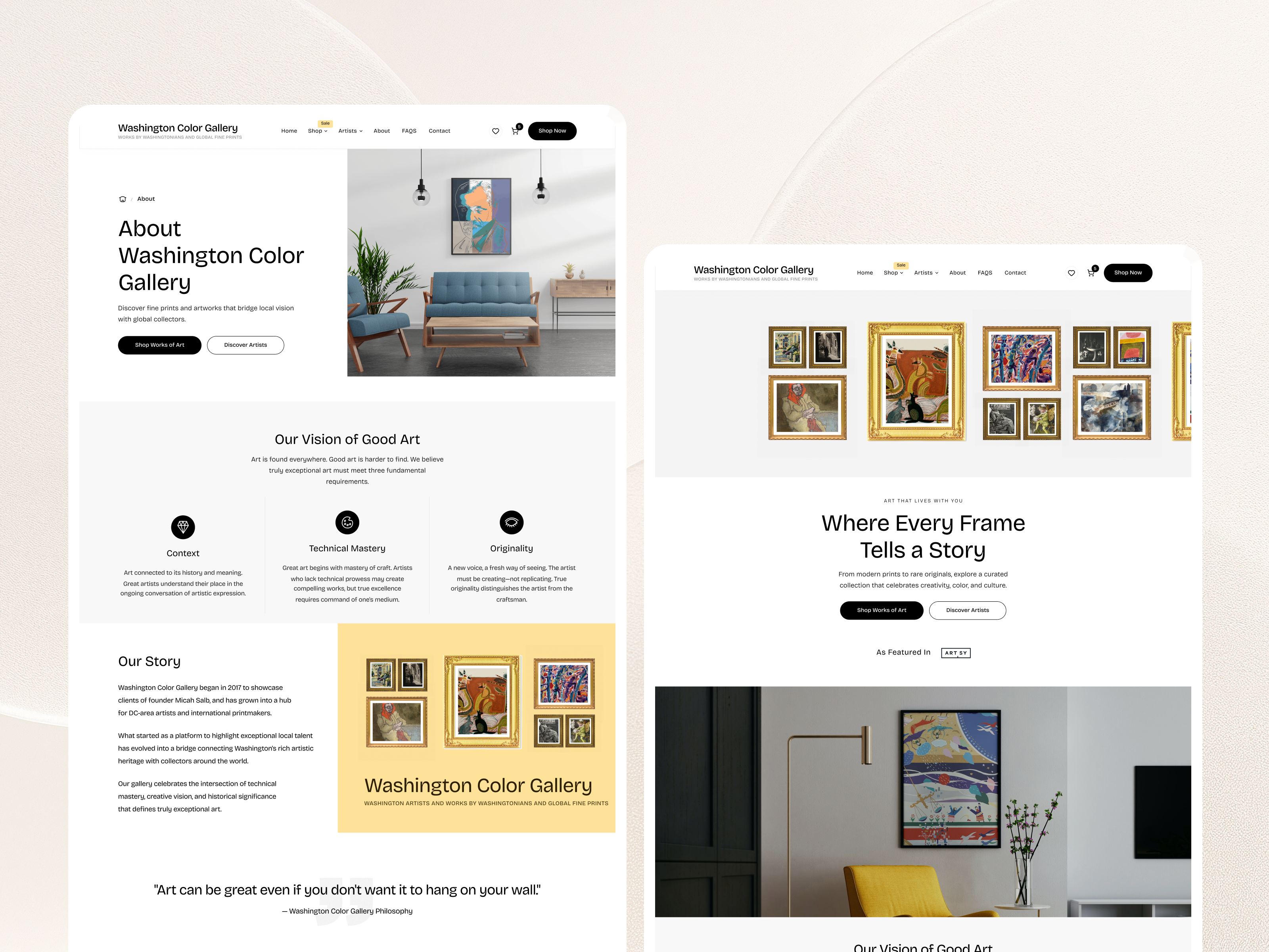 Example of UI/UX Website Design 