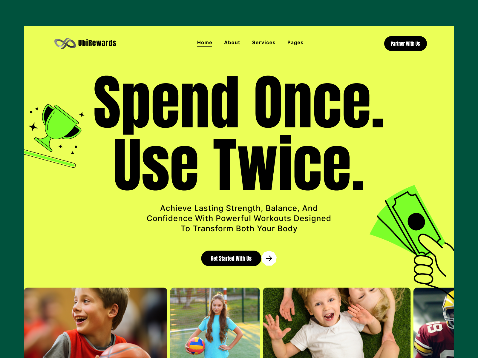 UI-UX for Reward Platform and Fintech Website clean layout creative design figma fintech hero section homepage design landing page minimal ui modern neon design product design rewards app startup design ui ui design ui inspiration user interface ux inspiration web design website