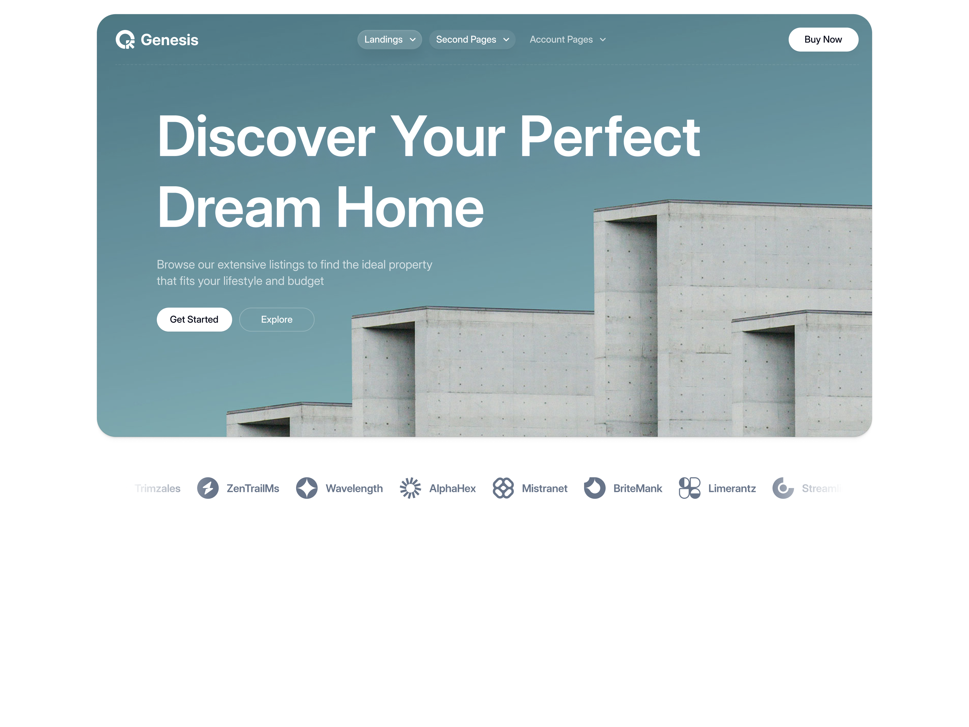 Genesis Landing Kit agency e learning landing kit landing page real estate saas startup template ui design ui kit web design website design