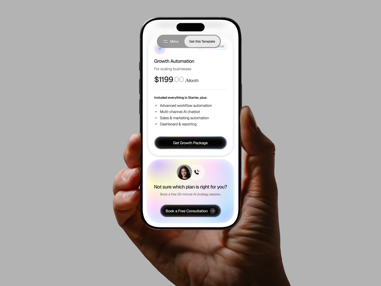 Example of Landing Page Design & Development