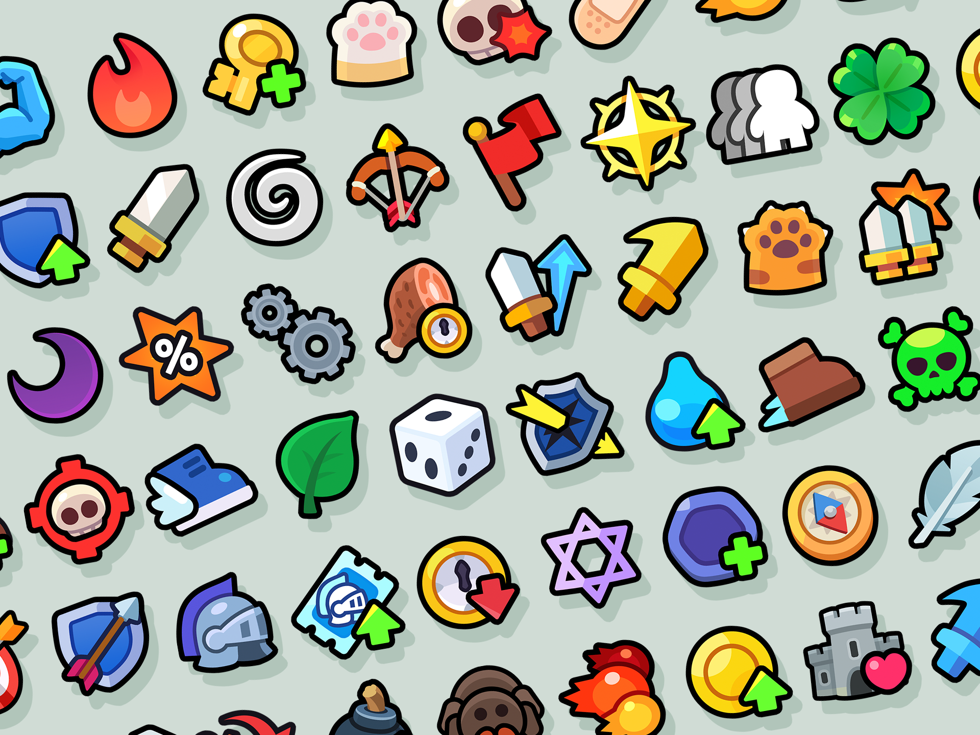 2D Minimal - Stat Icons