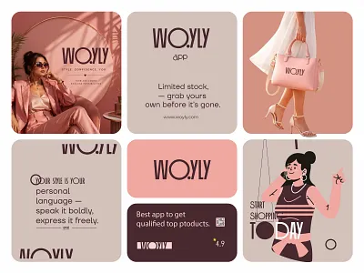 wordmark logo a b c d e f g h i j k l branding design fashion brand fashion loog flat graphic design icon illustration l m n o pq r s t u v w x y z logo minimal ui vector wordmrk woyly logo