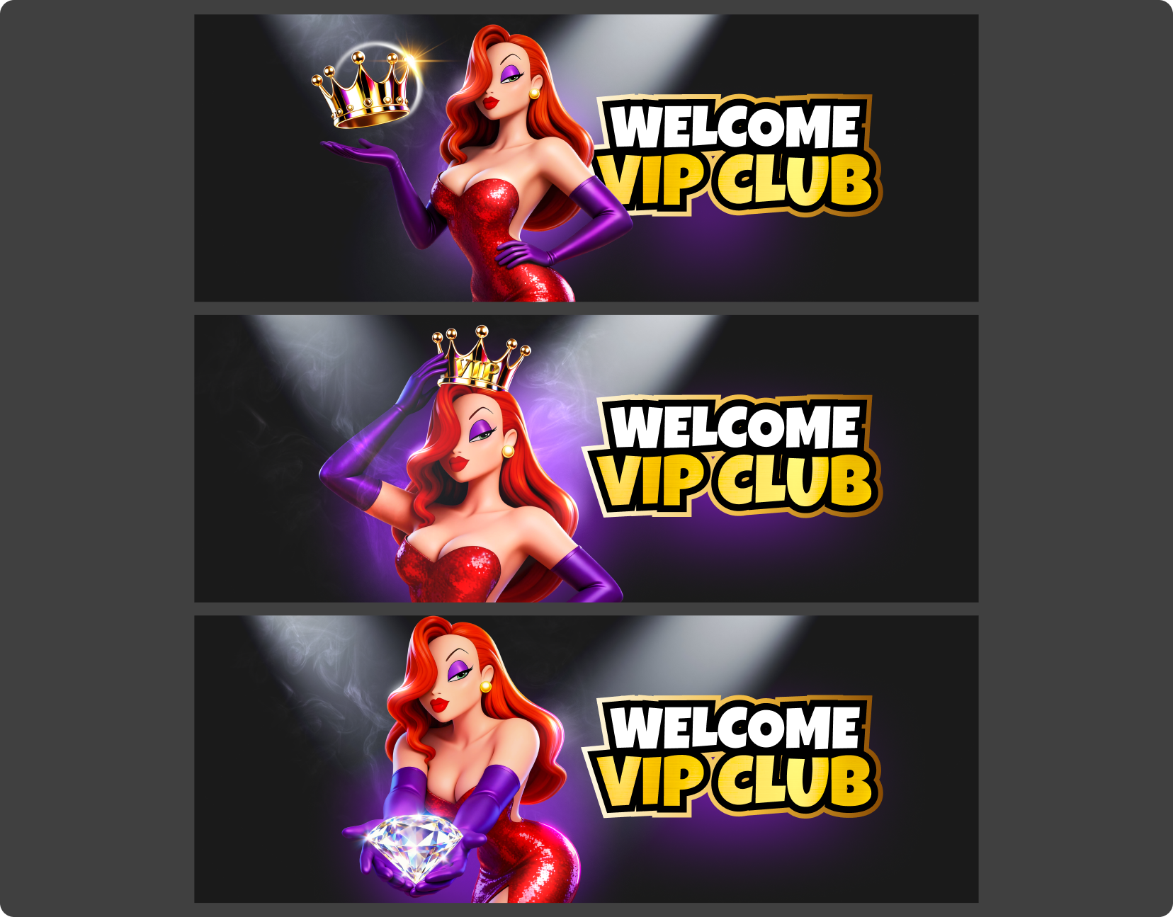 Banners for VIP users banners graphic design igaming