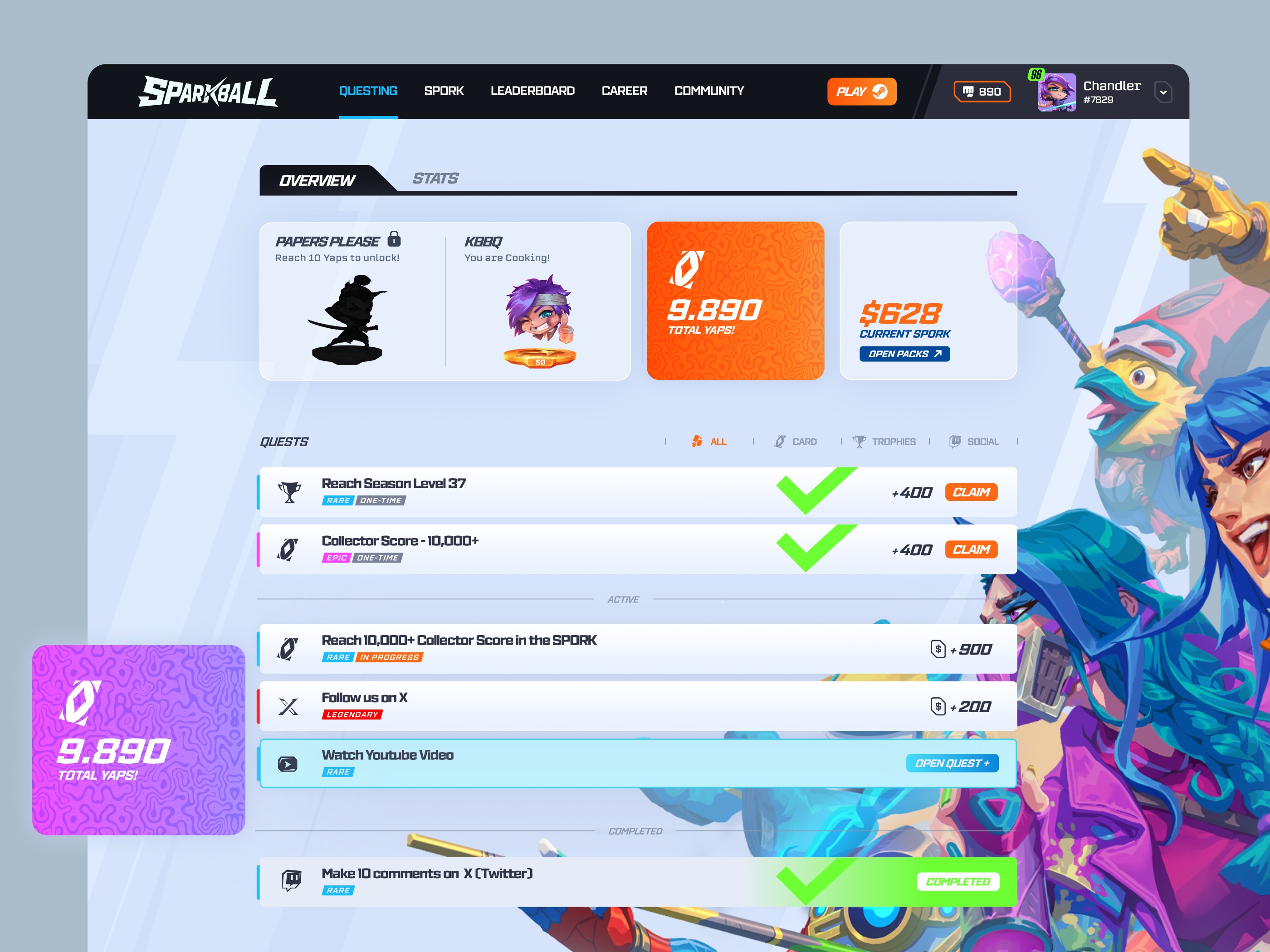 Gaming Platform Quests crm dashboard crypto dashboard esports app esports website fanbase app fanbase platform fandom platform game marketplace game platform gaming app gaming dashboard gaming platform gaming website influencer marketing platform p2p marketplace prop betting saas dashboard saas website web3 gaming