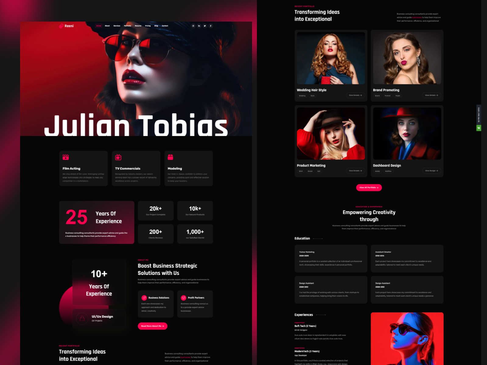 Example of Figma To Html, React & Next.Js Website