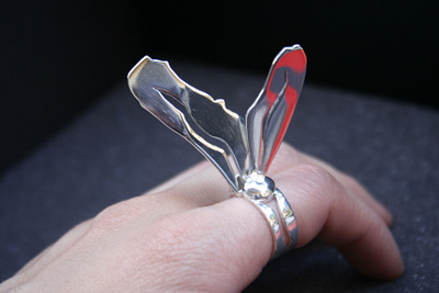 Winged Fruit Ring handmadejewelry jewelrymaking ring silver